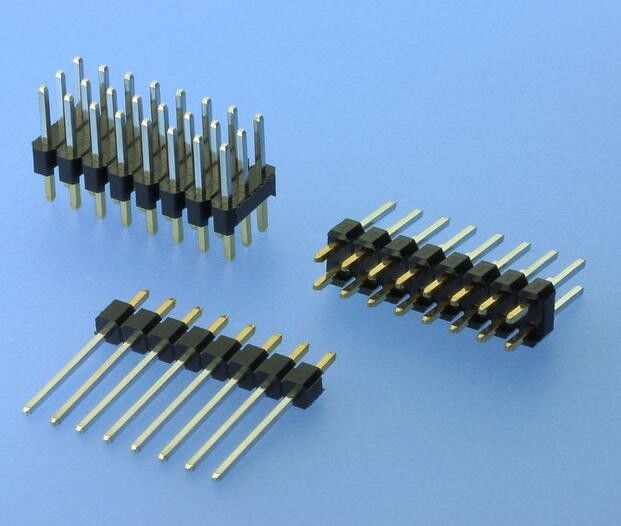 2.54mm Pitch Straight Pin Header Connector 0.64mm Square Pin Copper Alloy