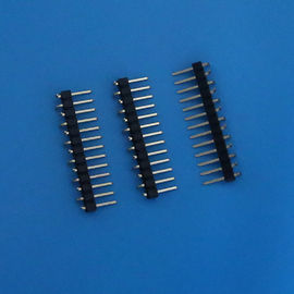 Chine Connecteur d&#039;en-tête de Pin de Pitich 2.54mm SMT, connecteurs mâles électriques de rangée simple noire de couleur distributeur