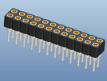 Chine 2,54 taille femelle 3.0mm de connecteur de fil de double rangée avec la queue droite de soudure distributeur