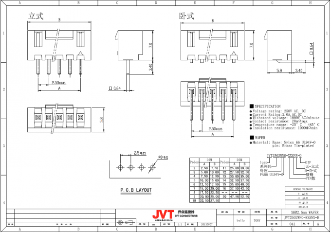 Fil de JVT XHB2.5mm pour embarquer le câble équipé de harnais de fil de style de cuir embouti avec les dispositifs de verrouillage sûrs